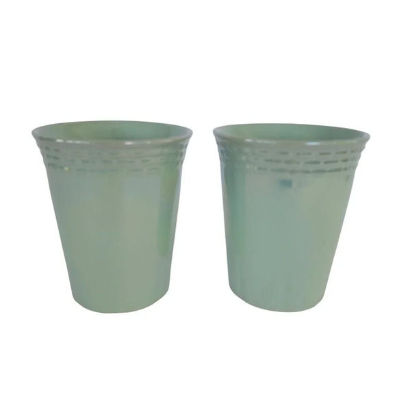 Belle Maison Iridescent Mint Green Mugs Set of 2 - Picture 8 of 11